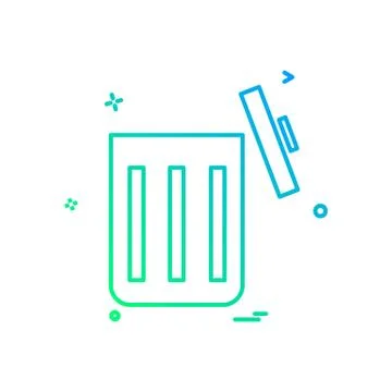 Trash icon design vector Ilustración de archivo