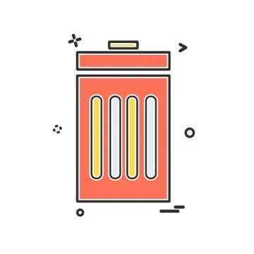 Trash icon design vector Ilustración de archivo