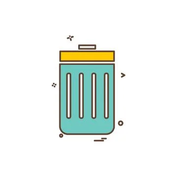 Trash icon design vector Ilustración de archivo