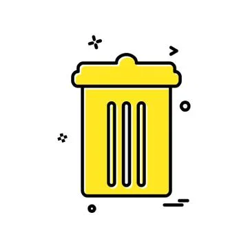 Trash icon design vector Ilustración de archivo