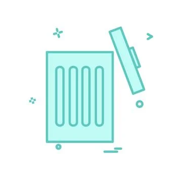 Trash icon design vector Ilustración de archivo