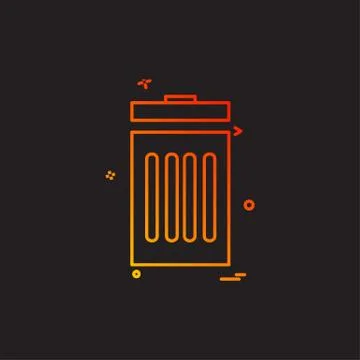 Trash icon design vector Ilustración de archivo