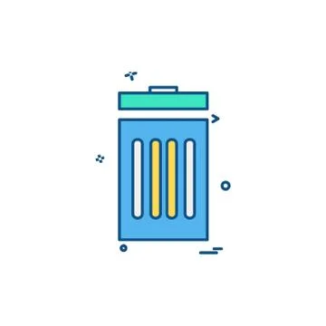 Trash icon design vector Ilustración de archivo