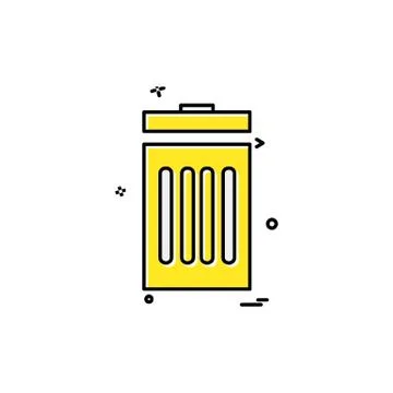 Trash icon design vector Ilustración de archivo