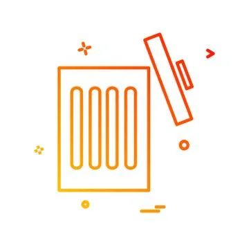 Trash icon design vector Ilustración de archivo