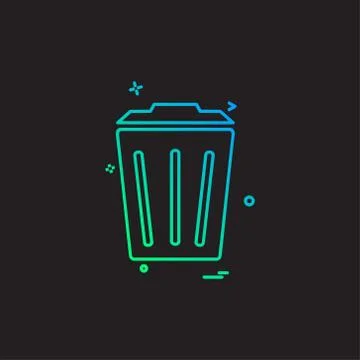 Trash icon design vector Ilustración de archivo