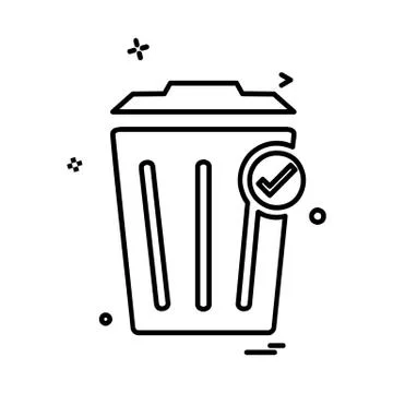 Trash icon design vector Ilustración de archivo