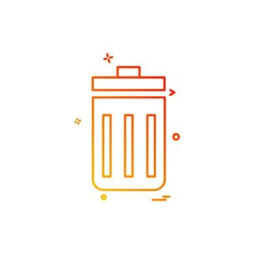 Trash icon design vector Ilustración de archivo
