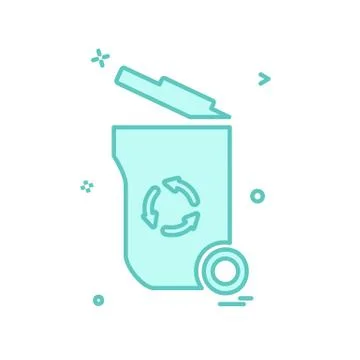 Trash icon design vector Ilustración de archivo