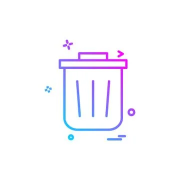 Trash icon design vector Ilustración de archivo