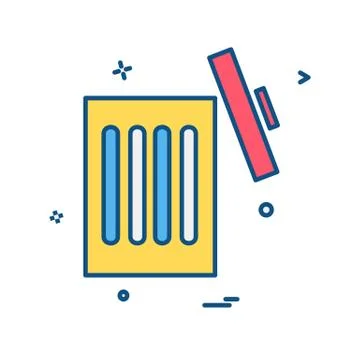 Trash icon design vector Ilustración de archivo
