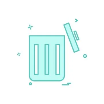 Trash icon design vector Ilustración de archivo