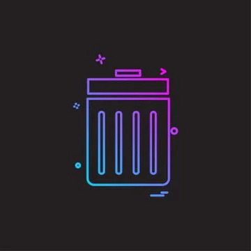 Trash icon design vector Stock Illustration