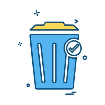 Trash icon design vector Ilustración de archivo