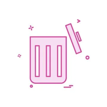 Trash icon design vector Stock Illustration