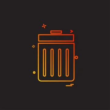 Trash icon design vector Ilustración de archivo