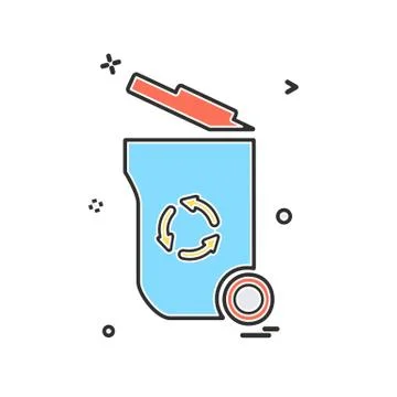 Trash icon design vector Ilustración de archivo