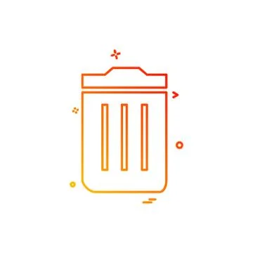 Trash icon design vector Ilustración de archivo