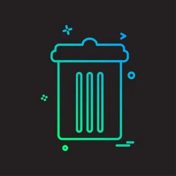 Trash icon design vector Ilustración de archivo