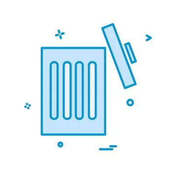 Trash icon design vector Ilustración de archivo