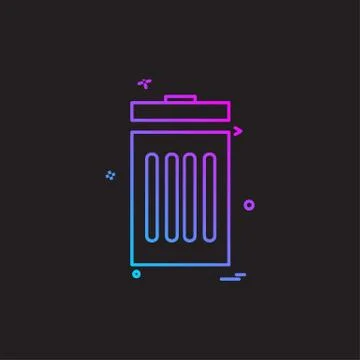 Trash icon design vector Ilustración de archivo