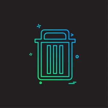 Trash icon design vector Ilustración de archivo