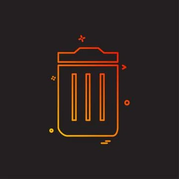 Trash icon design vector Ilustración de archivo