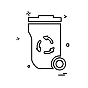 Trash icon design vector Ilustración de archivo