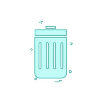 Trash icon design vector Ilustración de archivo