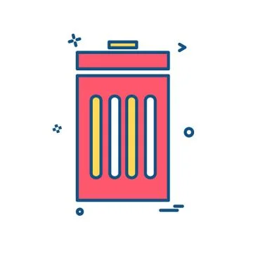 Trash icon design vector Ilustración de archivo