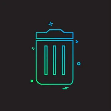 Trash icon design vector Ilustración de archivo