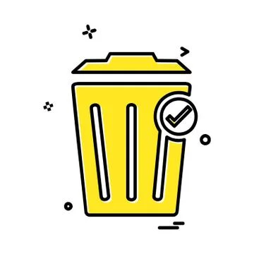 Trash icon design vector Ilustración de archivo