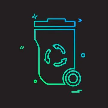 Trash icon design vector Ilustración de archivo