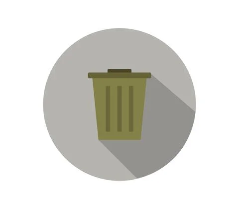 Trash icon illustrated in vector on white background Stock Illustration