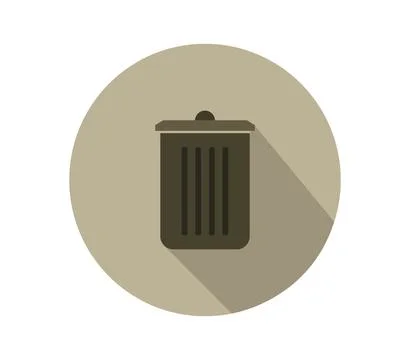 Trash icon illustrated in vector on white background Stock Photos
