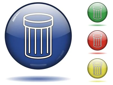 Trash icon set Stock-Illustration
