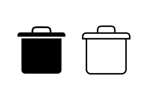 Trash icon set. trash can icon. delete icon vector. garbage Illustrazione stock