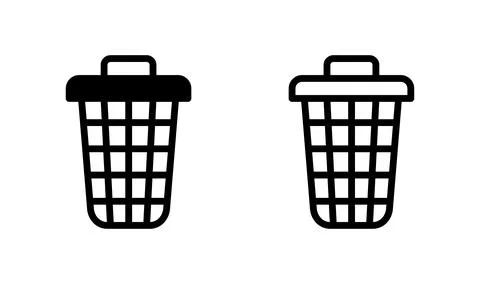 Trash icon. trash can icon. Delete icon vector, Stock-Illustration