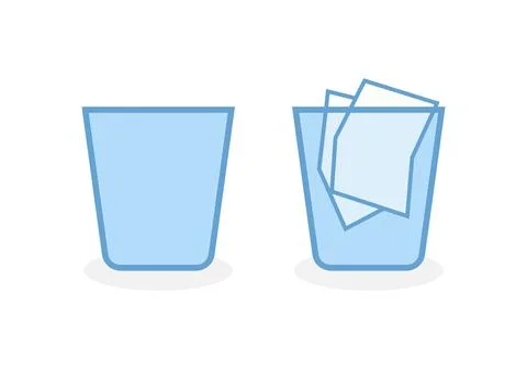 Trash icon. Trash UI vector illustration for app and web. Иллюстрация