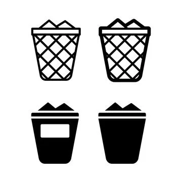 Trash icon. Trash UI vector illustration for app and web. Stock Illustration