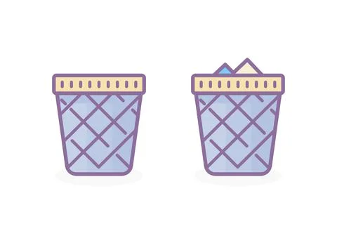 Trash icon. Trash UI vector illustration for app and web. Stock Illustration