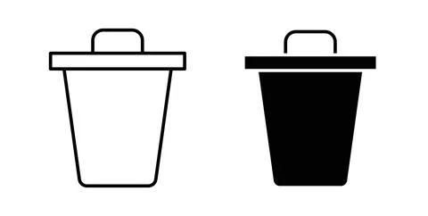 Trash icon vector art Illustrations Ilustración de archivo