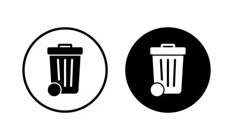 Trash icon vector illustration. trash can icon. delete sign and symbol. Illustrazione stock