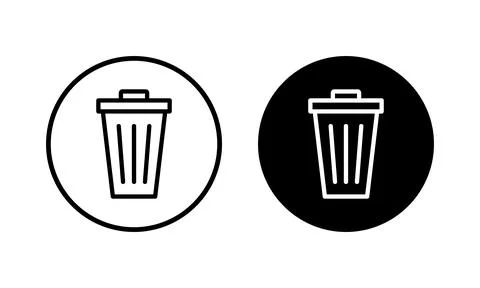 Trash icon vector illustration. trash can icon. delete sign and symbol. Stock Illustration