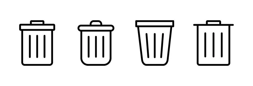 Trash icon vector illustration. trash can icon. delete sign and symbol. Ilustración de archivo