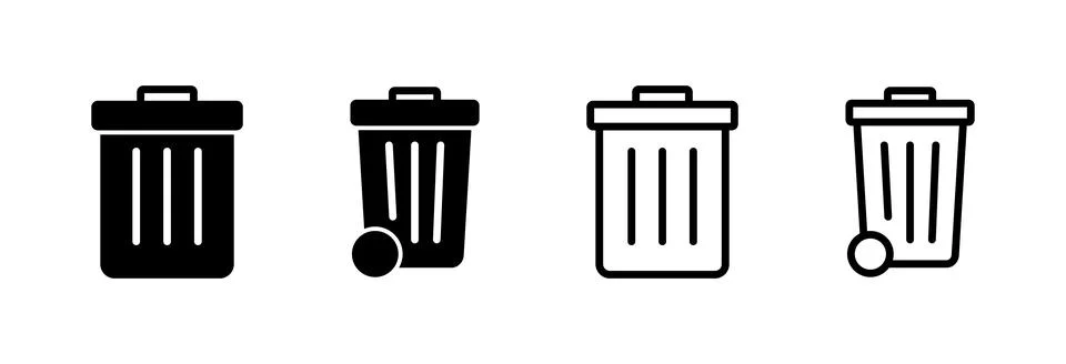 Trash icon vector illustration. trash can icon. delete sign and symbol. Ilustración de archivo