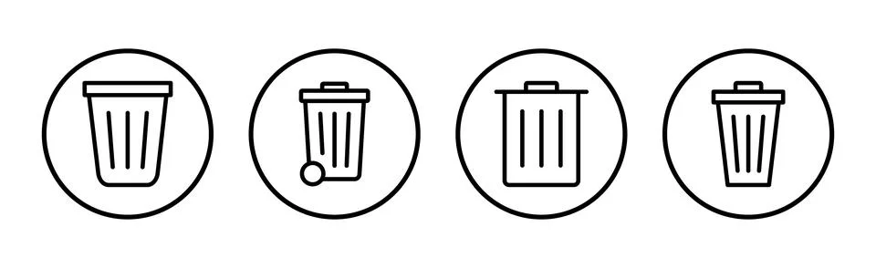 Trash icon vector illustration. trash can icon. delete sign and symbol. Ilustración de archivo