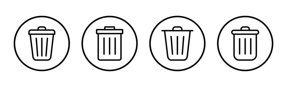 Trash icon vector illustration. trash can icon. delete sign and symbol. Ilustración de archivo