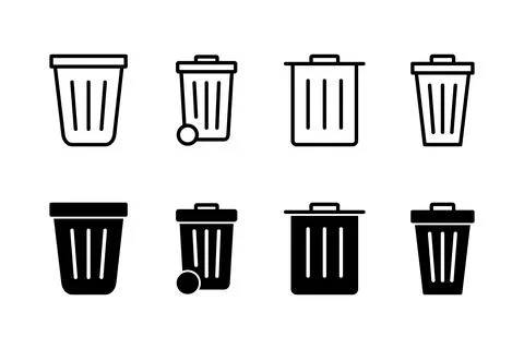 Trash icon vector illustration. trash can icon. delete sign and symbol. Stock Illustration