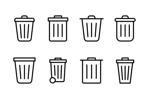 Trash icon vector illustration. trash can icon. delete sign and symbol. Stock Illustration